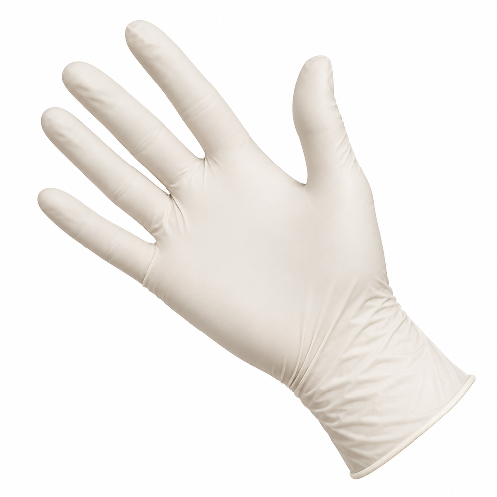 Natural Latex Powder Free Gloves - Box of 100